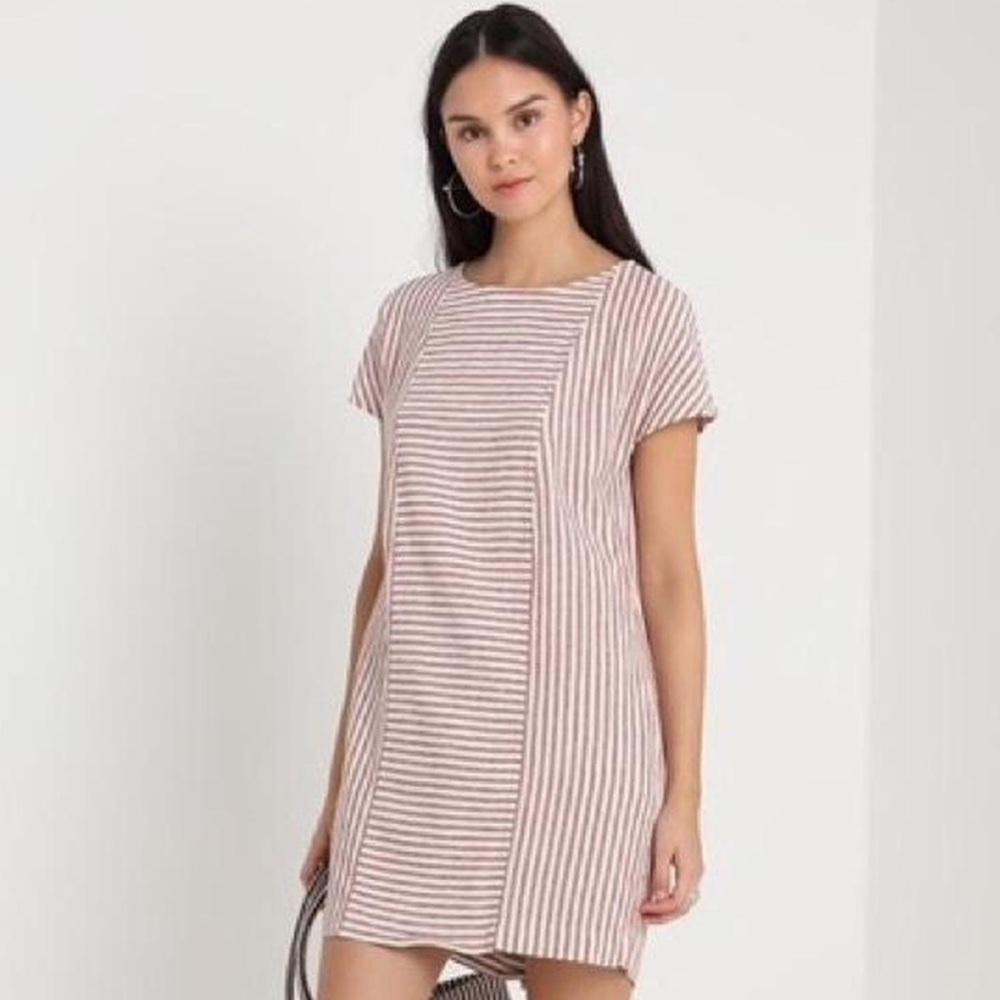 Madewell Striped Purple and White Dress